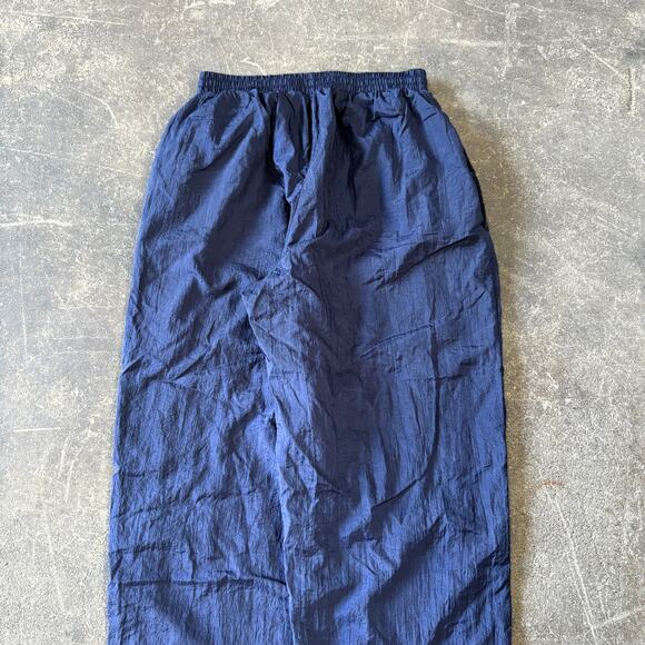 Vintage Brooks Windbreaker Pants Womens L Blue Loose 90s Ankle Zip Jogging - Picture 5 of 9